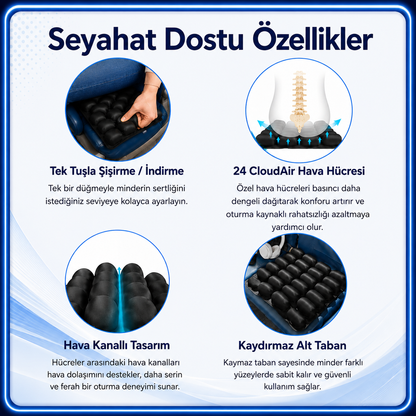 VELACOMFORT™ Hava Destekli Oturma Pedi